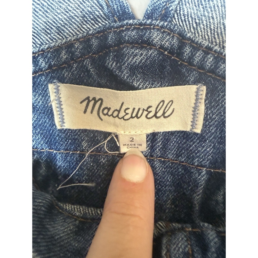 Madewell Overalls Jean Skirt size 2 denim - Picture 3 of 5